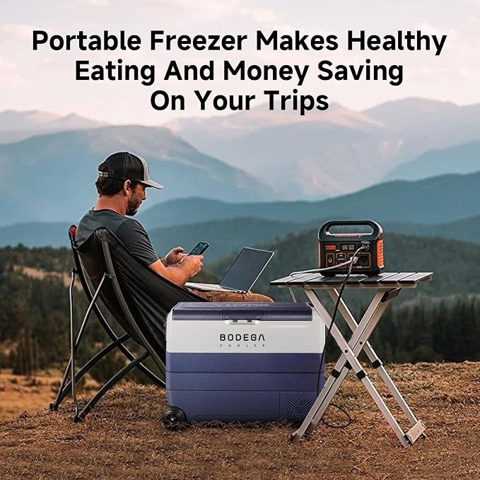 BODEGACOOLER 12 Volt Portable Refrigerator,64 Quart Car Fridge Dual Zone -4℉-68℉,60L Car Freezer APP Control,Electric Compressor Cooler 12/24V DC and 100-240V AC for RV,Camping,Travel,Truck,Vehicles