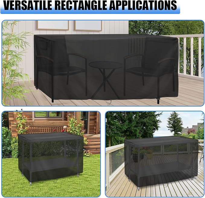 420D Outdoor Prep Table Cover 52 Inch,52''L x 24''W x 35''H,Black | Waterproof Patio Stainless Steel Table Cover, Workbench Covers Waterproof, Picnic BBQ Grill Cart Cover