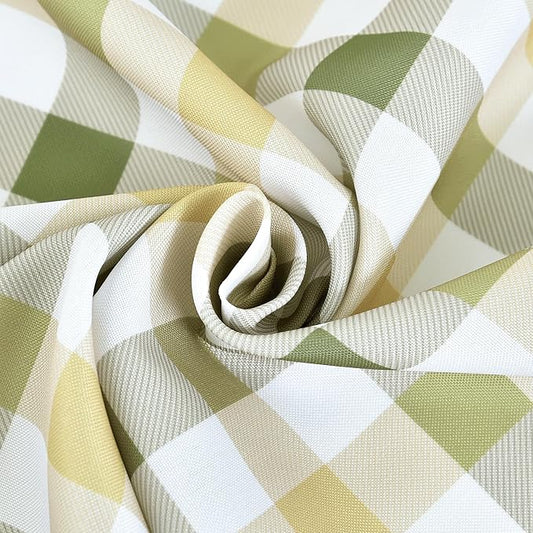 Waterproof Checkered Tablecloth Fabric - Rectangle 58x84 Inch Classic Gingham Buffalo Plaid Table Cloth for Indoor/Outdoor Use - Washable Table Cover for Kitchen, BBQs, and Parties