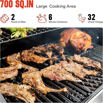 Monument Grills Larger Convertible 4-Burner Natural Gas Grill Stainless Steel Cabinet Style Propane Grills with Conversion Kit(2 Items)