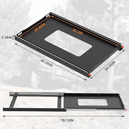ALL-TOP Fridge Slide (Inner 39.2 x 22.4in) Vehicle Refrigerator Freezer Slider with 4 Buckle Straps, Universal Fit, Max 287 LBS, 3rd Gen