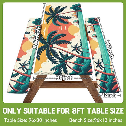 Picnic Table Cover with Bench Covers Table Cloth Tablecover Camping Essentials Camp Tools Camper Ideas Outdoor Beach Summer Accessories Must Haves Motorhome Trailer Road Trip Tent Rv Travel Supplies