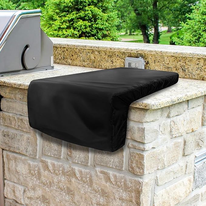 Burner Cover for 30 inch Twin Eagles Breakfast Club & Teppanyaki Built-in Natural Gas Griddle,Heavy Duty 600D Waterproof Burner Cover with Plush Lining,Suitable 28''L x 31''W x 14''H,Black