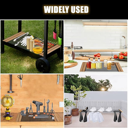 Pellet Grill Storage 1.9-3.38 FT Foldable Grill Shelf, Shelf Adjustable Compatible with Traeger Pro 22, Pro 34, Pro 575, Pro 780, Ironwood 885 Pellet Grills