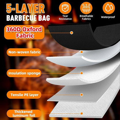21in Upgrade Black BBQ Blanket + 1 BBQ Light