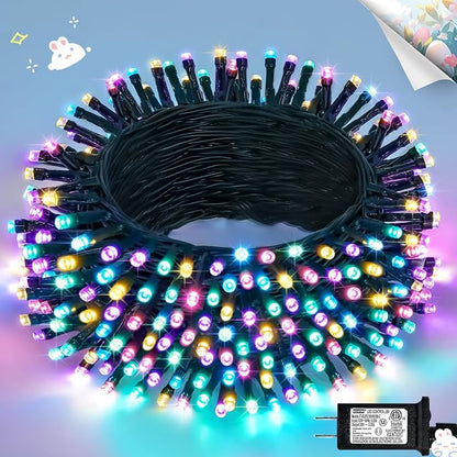JMEXSUSS 200 LED 66ft Pastel Christmas Lights, Easter String Lights Plug in | Connectable, 8 Modes, Waterproof, Pastel String Lights for Spring Bedroom Window Tree Room Indoor Outdoor Easter Decor
