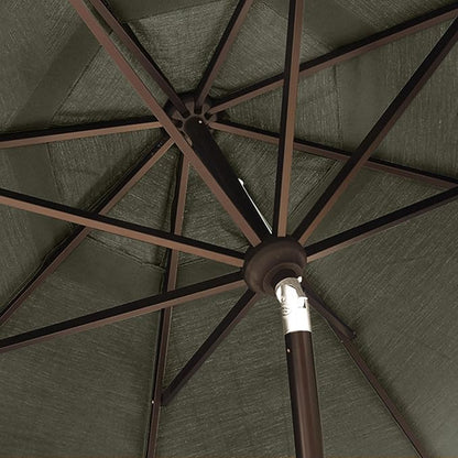 EliteShade USA 10-Year-Non-Fading 10Ft Market Patio Umbrella, UPF 50+ UV Protection Performance Sun Umbrella, Heavy Duty Commercial Grade Outdoor Table Umbrella with Crank & Tilt, Windproof Vented Top for Garden, Pool, Deck and Outdoor Playsets, Charcoal