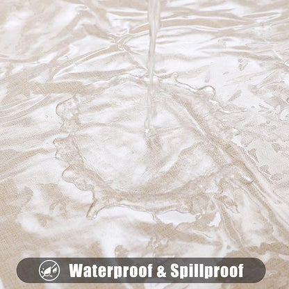 Smiry Rectangle Table Cloth 54x108 Inch, Waterproof Wipeable Vinyl Tablecloths Protector, Oil Spill Proof Plastic Table Cover for Dining, Picnic, Camping, Outdoor, Clear