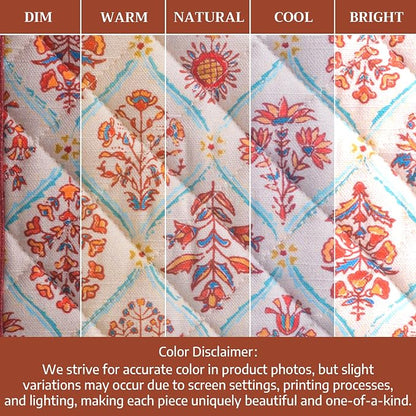 Maison d' Hermine Pot Holders 100% Cotton Potholders (8" x 8", Pack of 2) | Heat Resistant Hot Pads with Loop BBQ Cooking Baking Hotel Kitchen Handling Hot Pans Thanksgiving Christmas - Romane