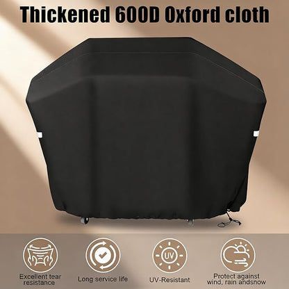QuliMetal 63 Inch Grill Cover for Weber Genesis 300 Series and New 2022 Genesis 300 Grill, Heavy Duty Waterproof Fade Resistant Outdoor BBQ Grill Cover with Elastic Drawstrings, Compared to Weber 7757