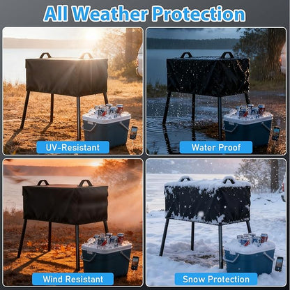 Utheer Grill Cover for Camp Chef 3 Burner Stoves, Heavy Duty 600D Waterproof Fabric Grill Cover for Camp Chef PRO90, SPG90B, TB90LW, TB90LWG, TB90LWG15, with Stove Carry Bag