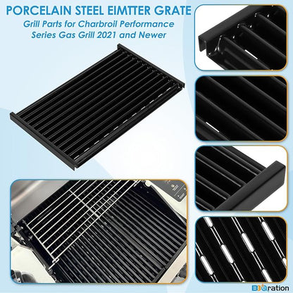 17" Grill Grate for Charbroil Performance Amplifire 2 Burner 463655621 463655021 463655421, G327-1100-W1 G327-1000-W1 T180 & T120 Grill Emitter Grate for Charbroil Grill Replacement Parts