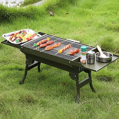 Barbecue Charcoal Grill Charcoal Barbecue Grill Foldable BBQ Grill Rack Portable Camping BBQ Grill Bracket Barbecue Accessories Charcoal BBQ Grill