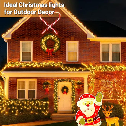 1000 LED Outdoor Christmas Lights, 328FT String Lights, Warm White | IP44 Waterproof,8 Modes,Remote control 3 Timers & Memory Function, Ideal Indoor & Outdoor Christmas Tree Holiday Decorations