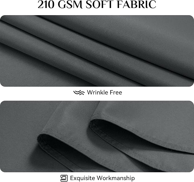 Softalker Rectangle Tablecloth, Waterproof Table Cloths Wrinkle Free Fabric Washable Polyester Table Cover for Dining Tables Party Outdoor Camping Parties Buffet- 60 x 102 inch, Grey