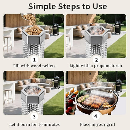 Smoke Tube Compatible with Traeger Grill, 2 Pack, 12" Pellet Smoker Tube | Stainless Steel BBQ Smoking Tube for Hot and Cold Smoking, Portable Design for Cheese, Meat, Fish, Fits Most Grills & Smokers