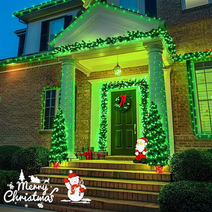 JMEXSUSS 132ft 400 LED Green Christmas Lights Indoor Outdoor Plug in | Green Halloween String Lights Plug in with Remote Clear Wire for Room Garden Patio Outside Party Xmas Tree Decor