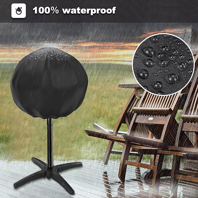 Grill Cover for George Foreman GGR50B and Weber Jumbo Joe Charcoal Grill 18" Indoor and Outdoor Electric Grill,19.5" Dia x 17.7" H