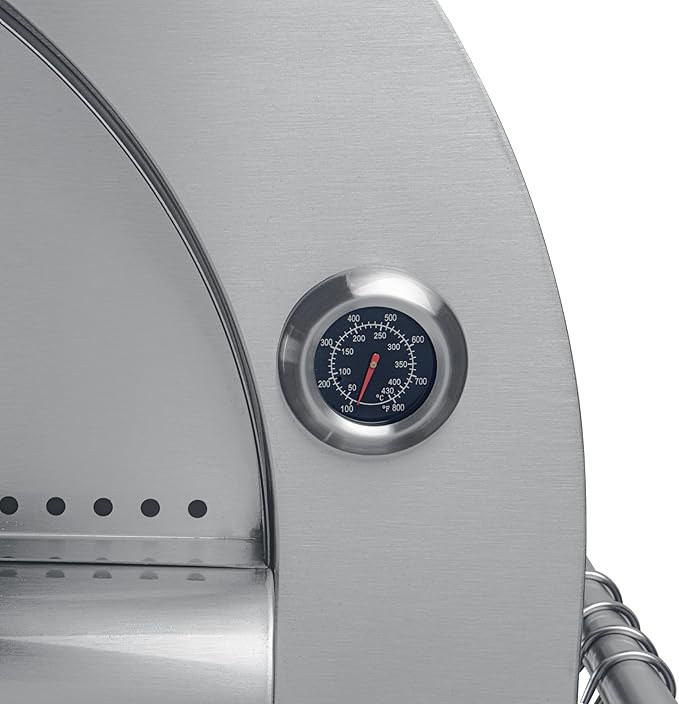KoolMore 32 in. Outdoor Propane Gas and Wood fired Pizza Oven in Stainless-Steel