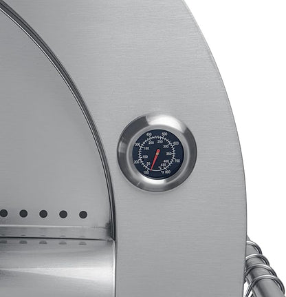 KoolMore 32 in. Outdoor Propane Gas and Wood fired Pizza Oven in Stainless-Steel