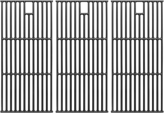 SafBbcue 97888 Cooking Grates for Monument Grill Replacemnt Parts 24367 24633 13892 17842 35633 41847NG, Cast Iron Grids for Monument 35633R 35633B D405 D425 4-Burner Grill Accessories