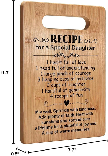 Daughter Birthday Gifts from Mom Dad Parents, Popular Daughter Cutting Board Gift for Valentines Day Mothers Day, Wedding