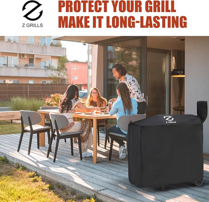 Z GRILLS Pellet Grill Cover 40 Inch | Official Genuine | Upgraded 600D Polyester Fabric, Heavy Duty, Waterproof, Weather Resistant Full Length Grill Cover for 550A and 550A2E Pellet Smoker