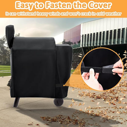 Grill Cover for Traeger Pro 22/575 Series, Waterproof Smoker Cover for Traeger Lil'Tex Elite, Eastwood, Z-Grill Series Smoker Grills, 600D Wood Pellet Smoker Cover for Pro 22/575 Grill