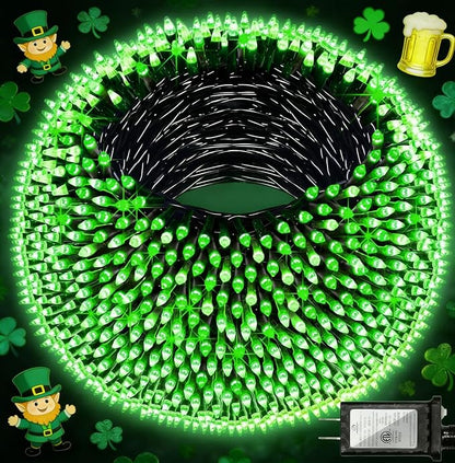 300LED Christmas Lights Outdoor Indoor Use, 12 Lighting Modes 75ft Christmas Tree Lights with Timer, Dimmable Plug in Green LED StringLights Waterproof for Yard Tree Wedding Party Holiday Green