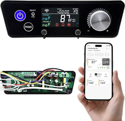 Smart WiFi PID Digital Trapezoid Control Board with App Control for Pit Boss Vertical Pellet Smokers Copperhead 3/4/5/7-Series PBV3P1 PBV4PS1 PBV5P1 PBV7P1 PBV5PW1