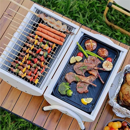 Portable Charcoal Grills Camping Barbecue Stove Chimney Stove Outdoor Picnic Barbecue Household Folding Barbecue Stove Portable Carbon Grill for Outdoor Backyard Picnic Home ( Color : A , Size : 36*25