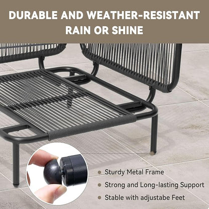 Crestlive Products Outdoor Patio Furniture Set with Coffee Table, 7 Seater Modular Oversized Patio Conversation Set with Cushions, Modern Sectional for Backyard, Deck, Porch, or Poolside