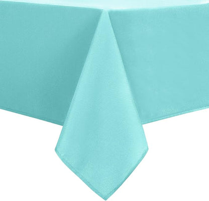 DWCN Rectangle Tablecloth - 54 x 80 Inch - Waterproof Stain and Wrinkle Resistant Washable Table Cloth, Decorative Fabric Table Cover for Kitchen Dining Room Party and Outdoor Use, Aqua