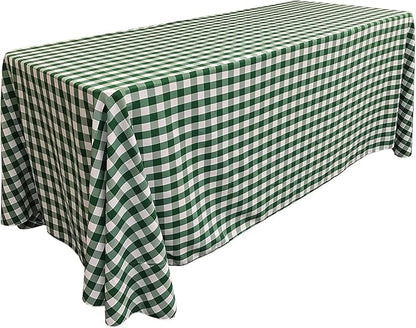 Checkered Rectangular Tablecloth 90 by 132-Inch