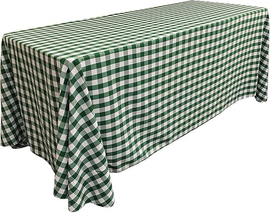 Checkered Rectangular Tablecloth 90 by 132-Inch