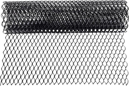 AggAuto Universal 40"x13" Car Grill Mesh 11x25mm Hexagon Hole Black | Aluminum Alloy Automotive Grille Insert Bumper, One of the Most Multifunctional Shape Grids 100x33cm