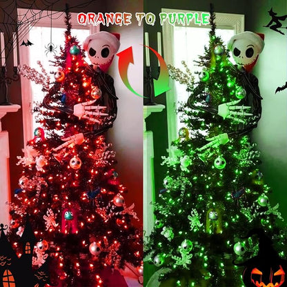 JMEXSUSS 66ft 200 LED Color Changing Christmas Lights, Red & Green | Plug in, Connectable, String Lights with Remote, Waterproof Christmas Lights for Tree Party Yard Halloween Xmas Decor