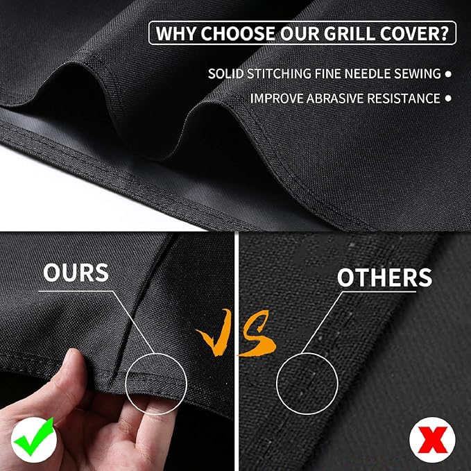 Grill Cover for Weber Charcoal Kettle, 18 Inch BBQ Grill Covers, Heavy Duty Waterproof Barbecue Accessories