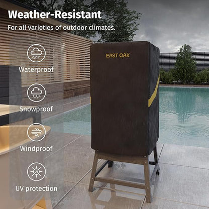 EAST OAK Smoker Stand for 30" Outdoor Electric Smoker, Portable Stand with Wheels, Weather-resistant Leg Extension Kit, Polar Night