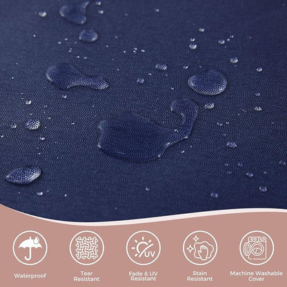 Outdoor Loveseat Cushions, 46×26×4 Inch, Waterproof, Navy Blue | Patio Loveseat Cushions for Outdoor Furniture, Fade Resistant, Outdoor Bench Cushions, for Wicker Furniture, Swing, Couch