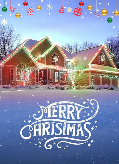 Minetom C9 LED Christmas Lights Outdoor, 68 Feet 100 LED C9 String Light with 100 Spring Clips, Waterproof Connectable Christmas Tree Lights for Outside Roofline Patio Home Xmas Decor, Red & Green