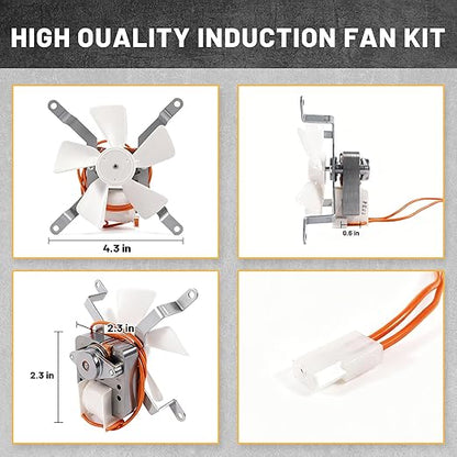 Fire Burn Pot, Hot Rod Ignitor, Upgraded 2.0 RPM Auger Motor,Induction Fan Wood Pellet Grills Parts Replacement Kits Compatible with Pit Boss, Traeger Camp Chef, Z Grills Pellet Grills