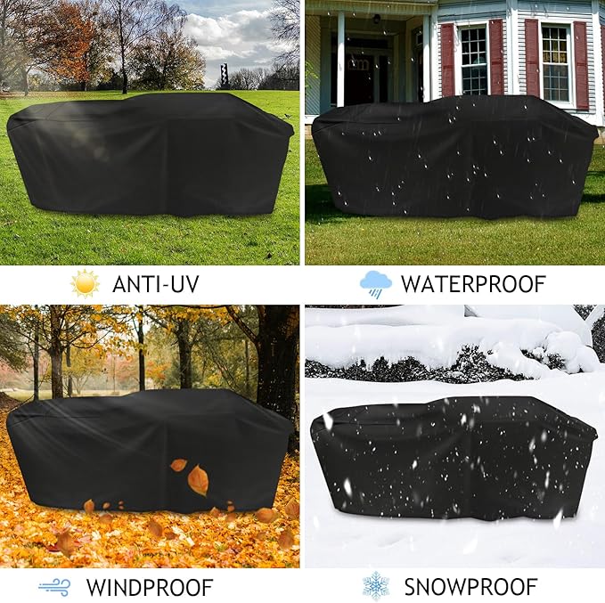 Outdoor Heavy Duty Waterproof Grill Cover for Blackstone Bronco 28" XL 3 Burner Griddle Vertical Pellet Smoker Combo,for Blackstone Griddle Cover Bronco Combo Griddle 2415 Grill Cover Accessories