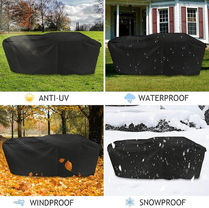 Outdoor Heavy Duty Waterproof Grill Cover for Blackstone Bronco 28" XL 3 Burner Griddle Vertical Pellet Smoker Combo,for Blackstone Griddle Cover Bronco Combo Griddle 2415 Grill Cover Accessories