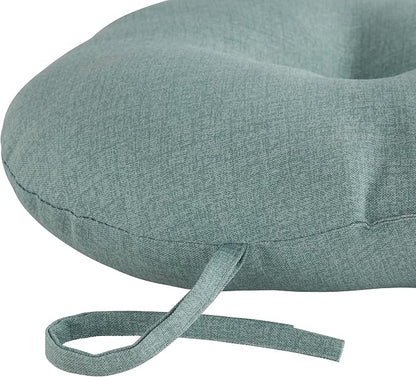 Greendale Home Fashions Seafoam Outdoor 15-inch Bistro Seat Cushion, Set of 2