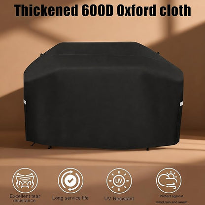 Grill Cover 70 Inch - 600D Waterproof Heavy Duty Outdoor Grill Cover for Weber Genesis and Genesis II 400 Series,All Weather Protection Compatible for Char-Broil,Nexgrill,Dyna-glo and More