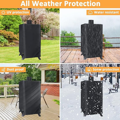 Vertical Smoker Cover for Pit Boss 4/5 Series Pellet Grill, 73550 Pellet Cover for Pit Boss PBV4PS1, PBV4PS2, PBV5P1, PBV5PW1 Pro Series 4 Vertical Smoker Cover, 600D Waterproof Vertical Covers