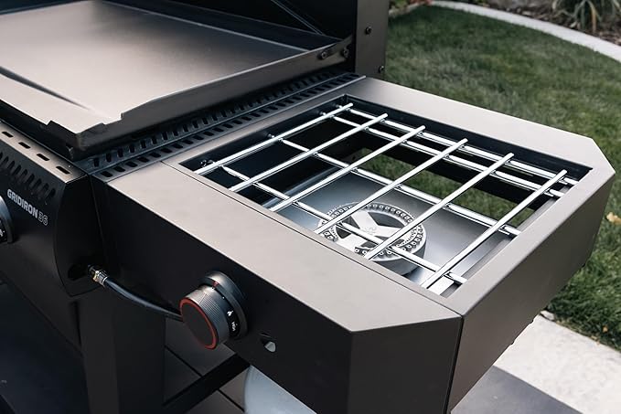 Camp Chef Gridiron Pro- 36" Outdoor Griddle Grill with Side Burner, Flamethrower Ignition & Hinged Lid - Premium 36" Flat Top Grill for Outdoor Cooking