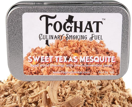 Cocktail Smoker Wood Chips - 4oz Sweet Texas Mesquite Shavings for Smoker, Whiskey & Drink Infuser Kit - Culinary Wood Smoking Chips for Hand Held Food Smoke Gun & Bourbon Drink Glass Smokers