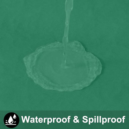 Smiry Rectangle Table Cloth 60x84 Inch, Waterproof Wipeable Vinyl Tablecloths Protector, Oil Spill Proof Plastic Table Cover for Dining, Picnic, Camping, Outdoor, Emerald Green